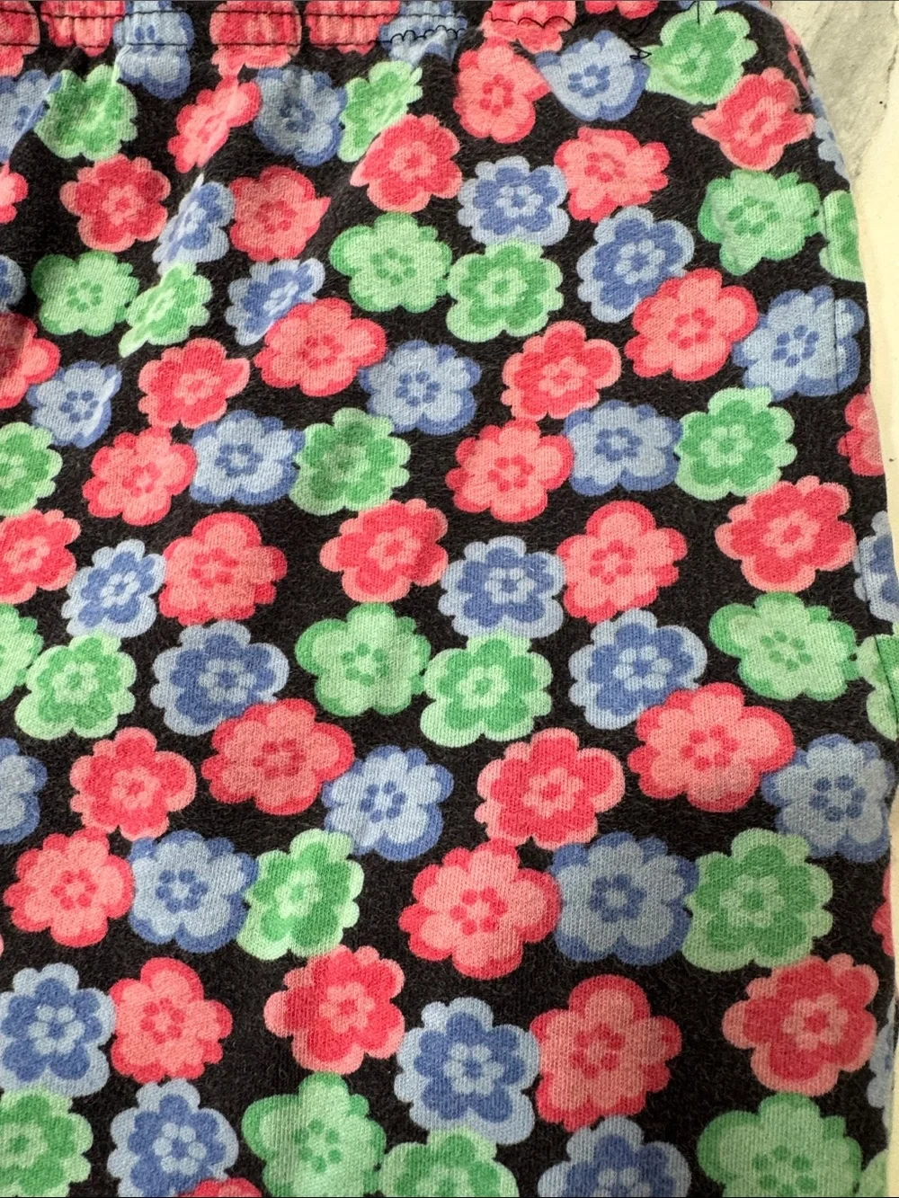 Bechamel  Petites Floral Fleece  Pants - Pink, Green, Blue (100 % cotton)